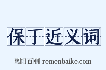 保丁近义词是什么意思的图片